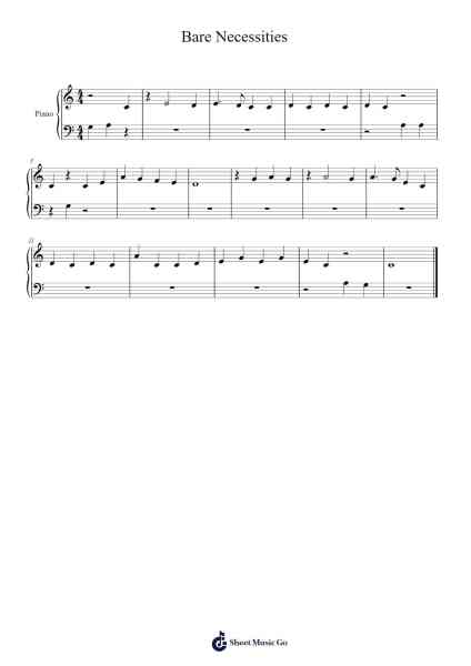 Bare Necessities Sheet Music by Terry Gilkyson-Arr.Morsechi Billra