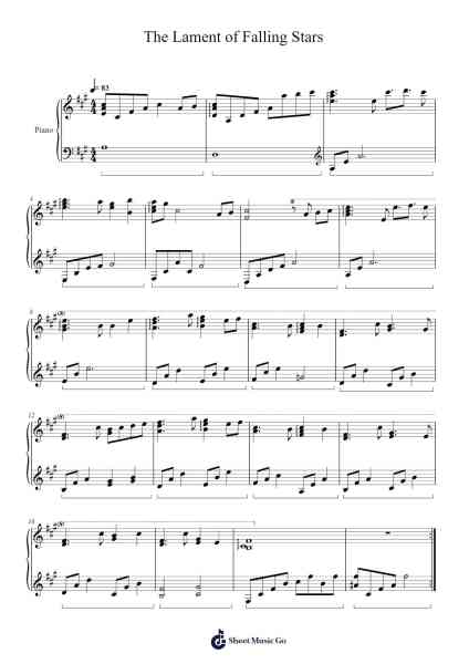 The Lament of Falling Stars Sheet Music by Paumiles-Arr.Jesine