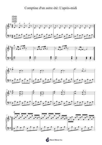 Comptine d'un autre été: L'après-midi Sheet Music by Yann Tiersen-Arr.Thadean Chilridge