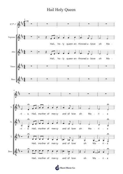Hail Holy Queen Sheet Music by The Thirsting-Arr.Relip