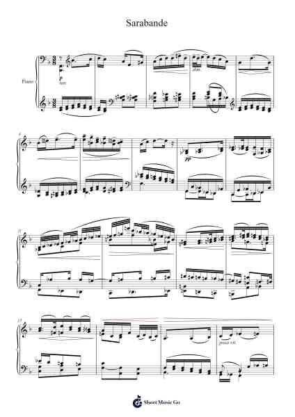 Sarabande Sheet Music by Oscar Arthur Honegger-Arr.Rosworth