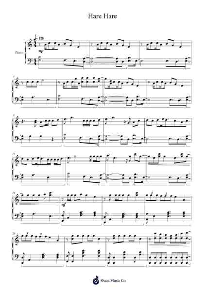 Hare Hare Sheet Music by TWICE-Arr.Watloise Fredgee