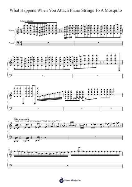 What Happens When You Attach Piano Strings To A Mosquito Sheet Music by Jack Fallows-Arr.Ribloor
