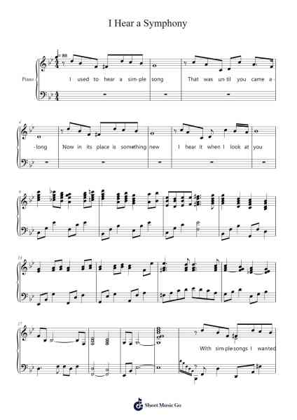 I Hear a Symphony Sheet Music by Cody Fry-Arr.Vicstowe Diaearl