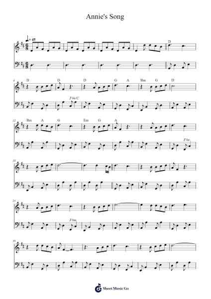 Annie's Song Sheet Music by John Denver-Arr.Eipsyale