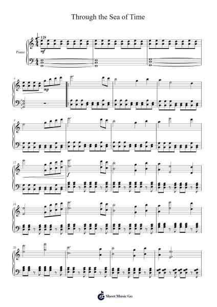 Through the Sea of Time Sheet Music by Arata Iiyoshi-Arr.Glacarr
