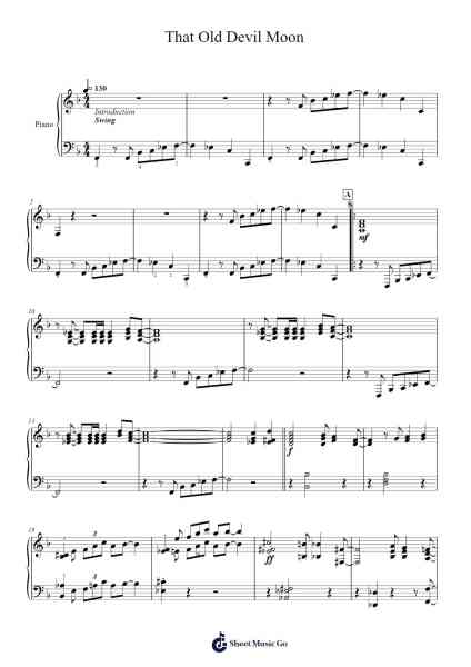 That Old Devil Moon Sheet Music by B.Lane-Arr.Beckfey Earlnice