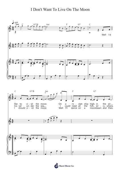 I Don't Want To Live On The Moon Sheet Music by Sesame Street-Arr.Wildmy