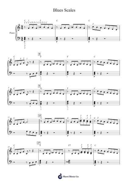 Blues Scales Sheet Music by Lessons - Scales-Arr.Derlian Sumeo