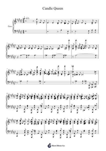 Candle Queen Sheet Music by GHOST/Silver Chord Music-Arr.Puhill Wesreen