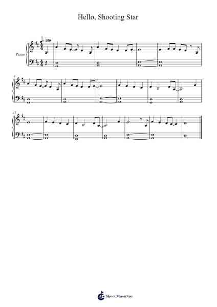 Hello, Shooting Star Sheet Music by Moumoon-Arr.Duttnin Moulnorth