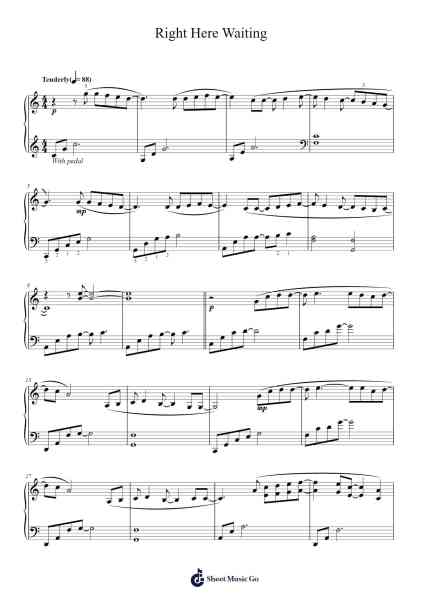 Right Here Waiting Sheet Music by Richard Marx-Arr.Guygray