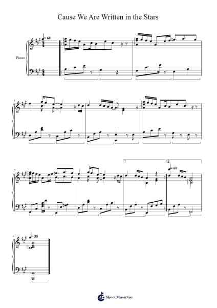 Cause We Are Written in the Stars Sheet Music by undefined-Arr.Chloekeats