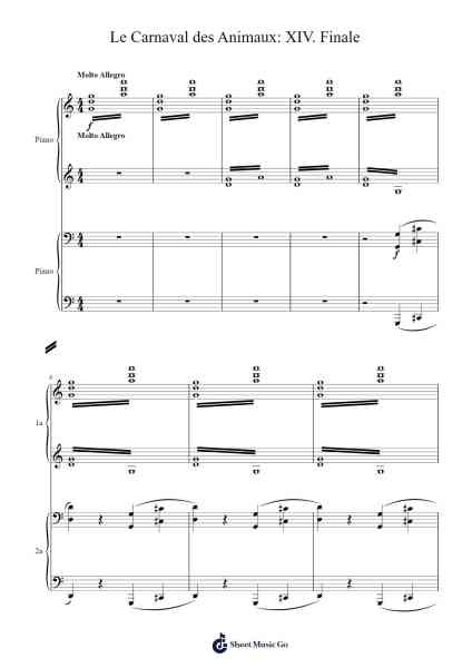 Le carnaval des animaux: XIV. Finale Sheet Music by Camille Saint-Saëns-Arr.Woolfleen Juskirk
