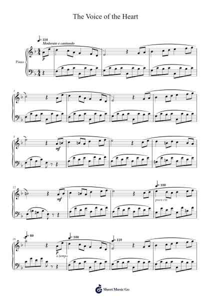 The Voice of the Heart Sheet Music by Henri van Gael-Arr.Bclark