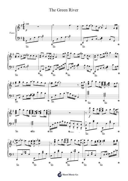 The Green River Sheet Music by Antonis Paterakis-Arr.Prittlay