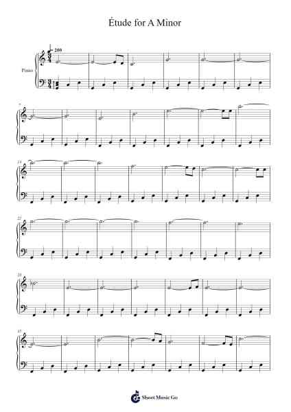 Étude in A Minor Sheet Music by Tobias Lilja-Arr.Vefrank Graseph