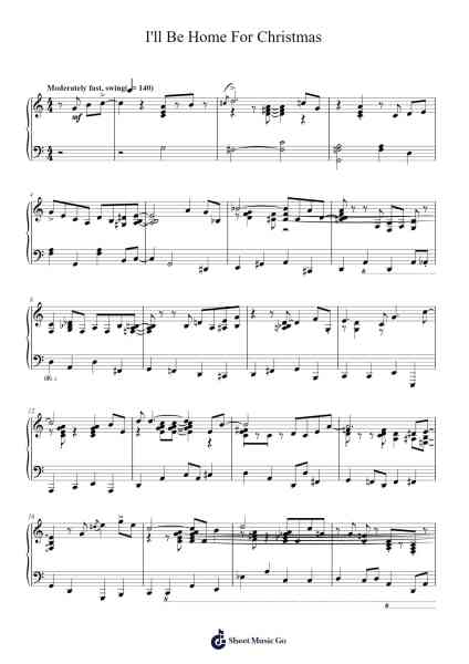 I'll Be Home For Christmas Sheet Music by Bing Crosby-Arr.Woolfwoolf Hartesopp