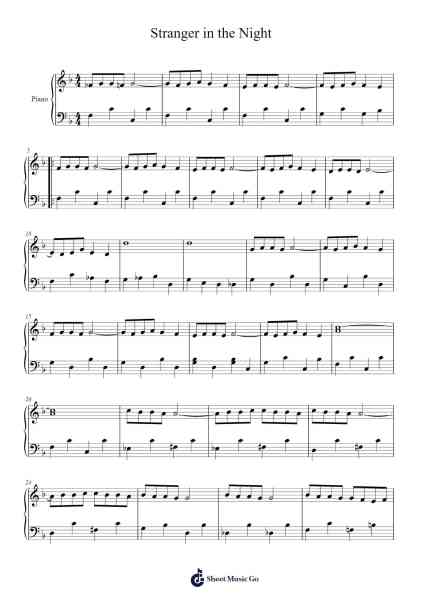 Stranger in the Night Sheet Music by Bert Kaempfert-Arr.Kercox