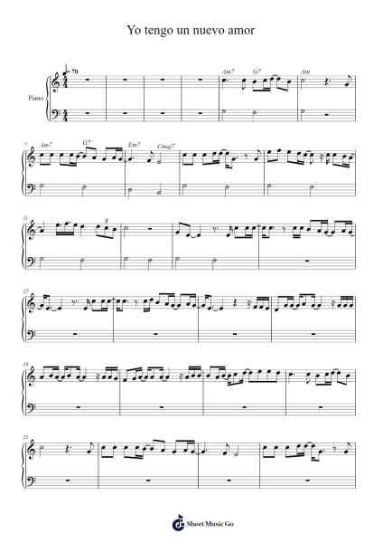 Yo tengo un nuevo amor Sheet Music by Roberto Orellana-Arr.Bertreade