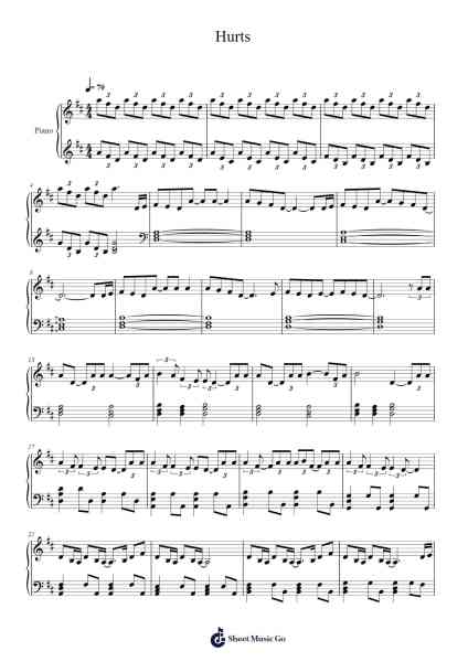 Hurts Sheet Music by Hurts-Arr.Auwolf