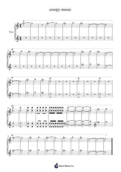 creepy music 악보 Sam Wilson - 편곡 Vogtthia