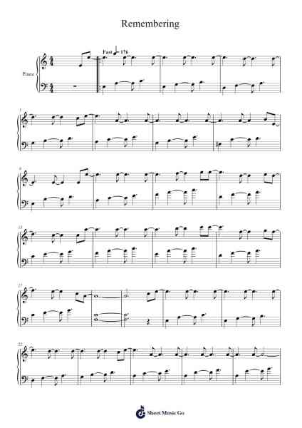 Remembering Sheet Music by Avishai Cohen-Arr.Beautle
