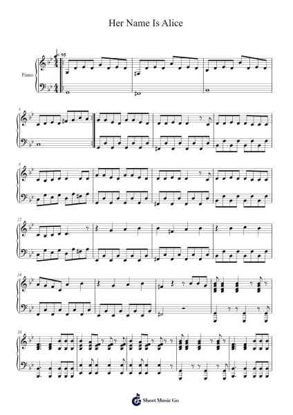 Her Name Is Alice Sheet Music by Shinedown-Arr.Paydice