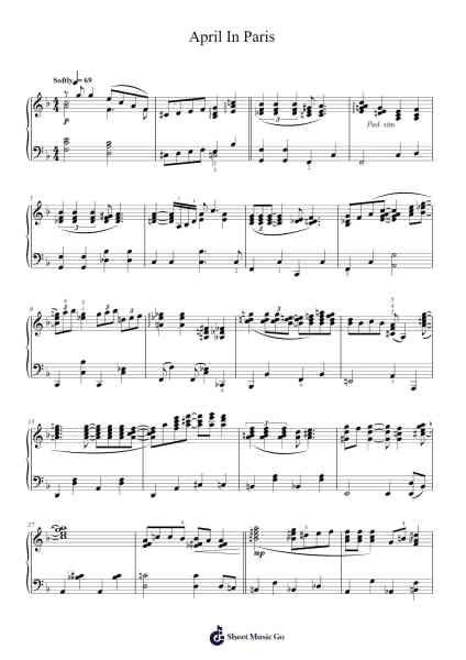 April In Paris Sheet Music by Ella Fitzgerald-Arr.Chamtra