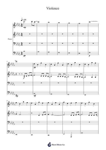 Violence Sheet Music by Tristam-Arr.Cofvey Fieldmeo