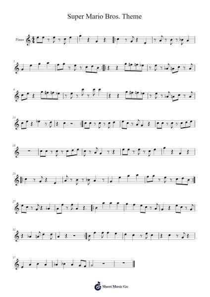 Super Mario Bros. Theme Overworld Notenblatt von Koji Kondo-Arr.Adnest Fitzvin