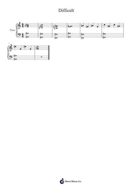 Difficult Sheet Music by Eminem-Arr.Lespenn