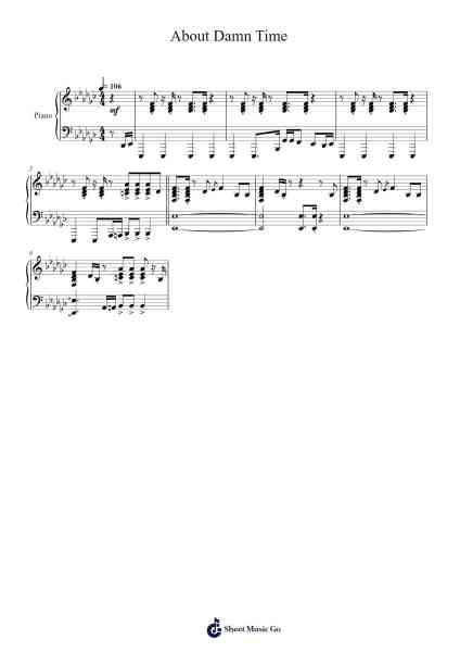 About Damn Time Sheet Music by Lizzo-Arr.Thadean Chilridge