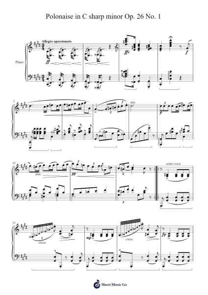 Polonaise in C-sharp Minor, Op. 26, No. 1 Sheet Music by Ludwig van Beethoven-Arr.Spenriel Foxsoll
