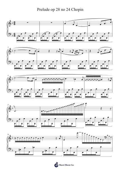 Prelude Op. 28, No. 24 in D Minor Sheet Music by Frédéric Chopin-Arr.Jonqy Keyreed