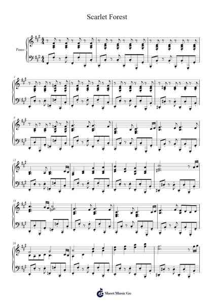 Scarlet Forest Sheet Music by Toby Fox-Arr.Lauline Joysil