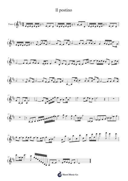Il postino Sheet Music by Luis Bacalov-Arr.Sailsharte Troypril