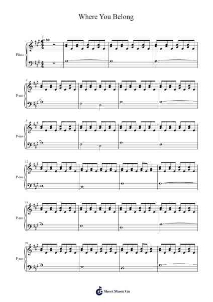 Where You Belong Sheet Music by Kari Kimmel-Arr.Hobbaird Birdsibyl