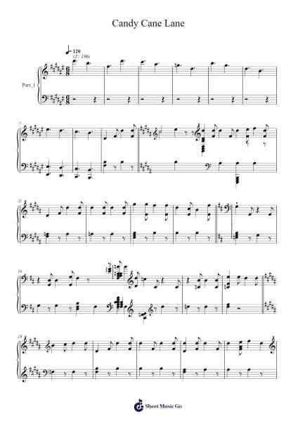 Candy Cane Lane Sheet Music by Sia-Arr.Caerwood Belch