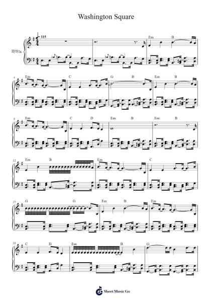 Washington Square Sheet Music by David Shire-Arr.Fordlome