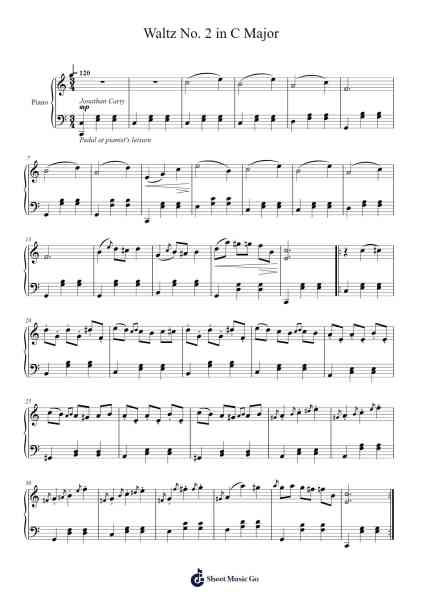 Waltz No. 2 in C Major Sheet Music by Dmitri Shostakovich-Arr.Moulcole Inkit