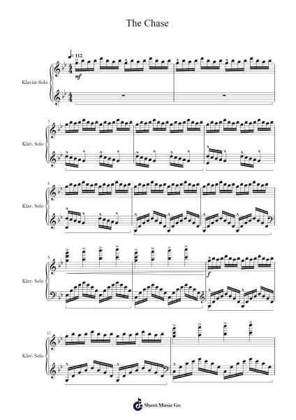 The Chase Sheet Music by Tony Ann-Arr.Egbeau