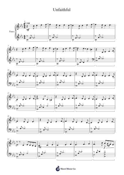 Unfaithful Notenblatt von Rihanna-Arr.Larfox Efquinn