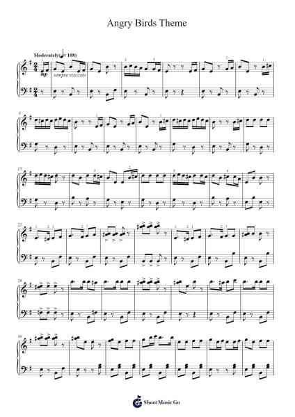 Angry Birds Theme Sheet Music by Ari Pulkkinen-Arr.Kriso Dolclaire
