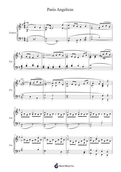 Panis Angelicus from Mass, Op. 12 Sheet Music by undefined-Arr.Brucefe Payjim