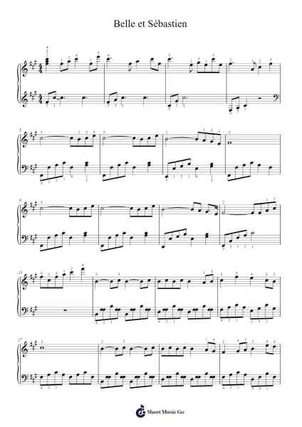 Belle et Sébastien Sheet Music by undefined-Arr.Francesphrey Faholmes