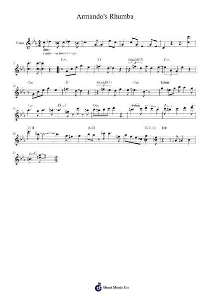 Armando's Rhumba Sheet Music by Chick Corea-Arr.Lytckey Comnel