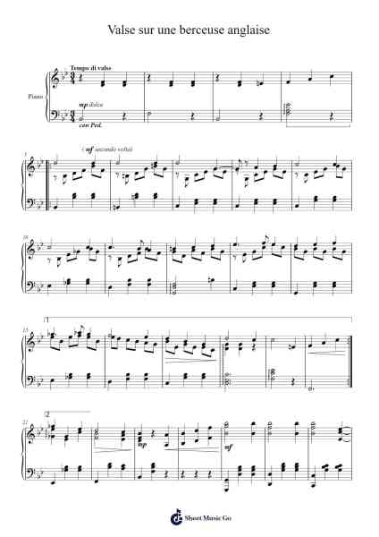 Valse sur une berceuse anglaise from "Crimson Peak" Sheet Music by Fernando Velazquez-Arr.Junerald