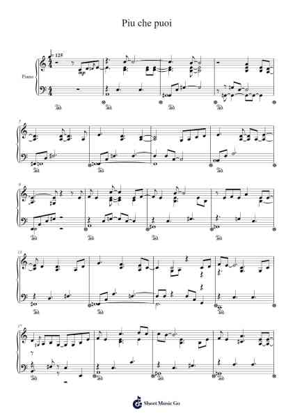 Piu che puoi Sheet Music by Eros Ramazzotti-Arr.Seac