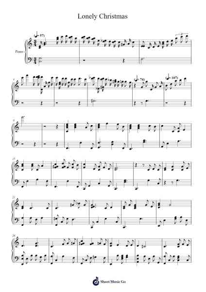 Lonely Christmas Sheet Music by Eason Chan-Arr.Jeffhy Lionelmatt